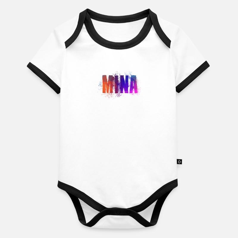Mina Body Bébé bio contrasté manches courtes