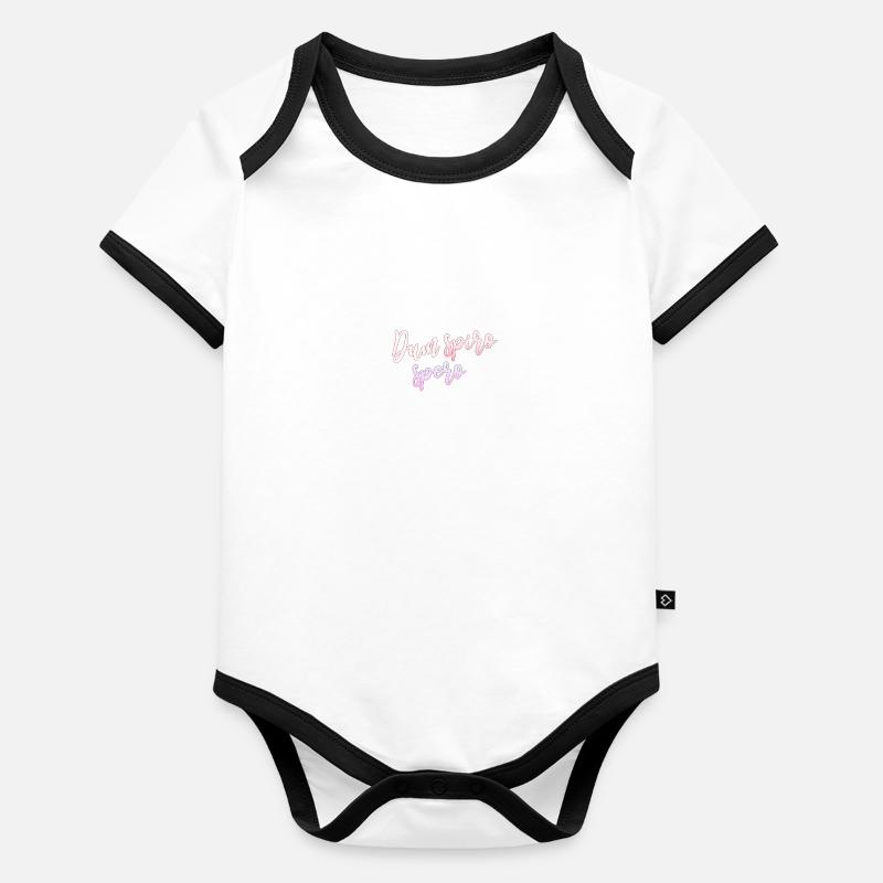 Citation latine Body Bébé bio contrasté manches courtes
