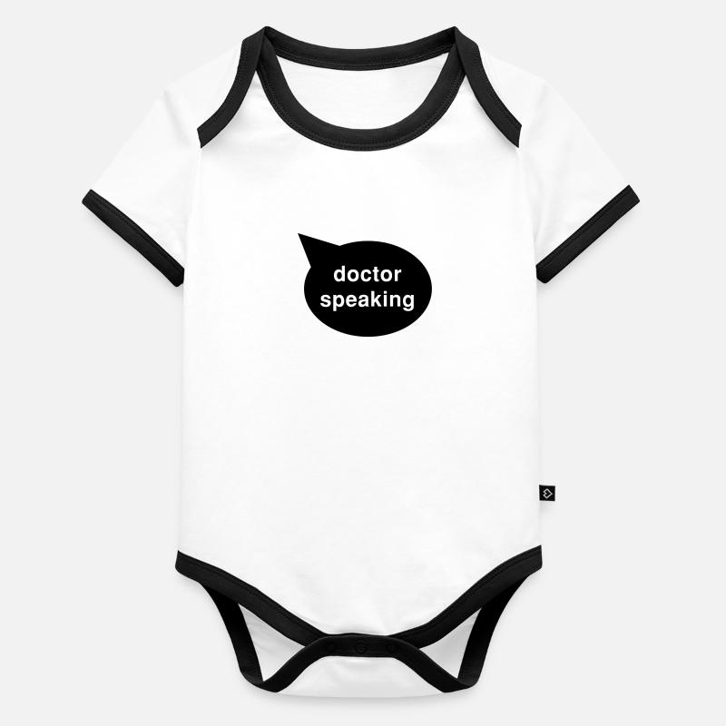 sprechblase doctor Baby Bio-Kurzarm-Kontrastbody