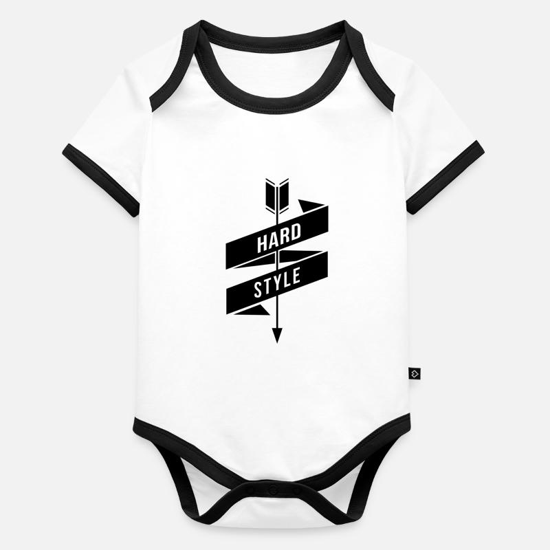Style dur Body Bébé bio contrasté manches courtes