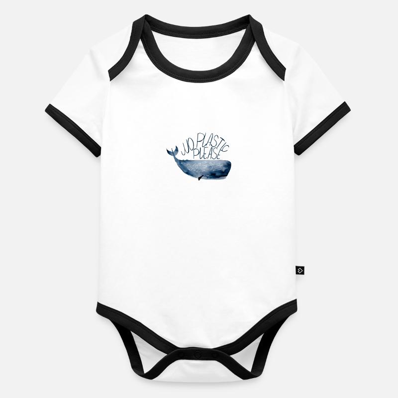 Pour protéger nos océans Body Bébé bio contrasté manches courtes