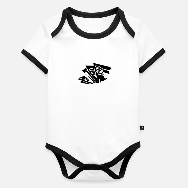 Ticket-Paket Poker Baby Bio-Kurzarm-Kontrastbody