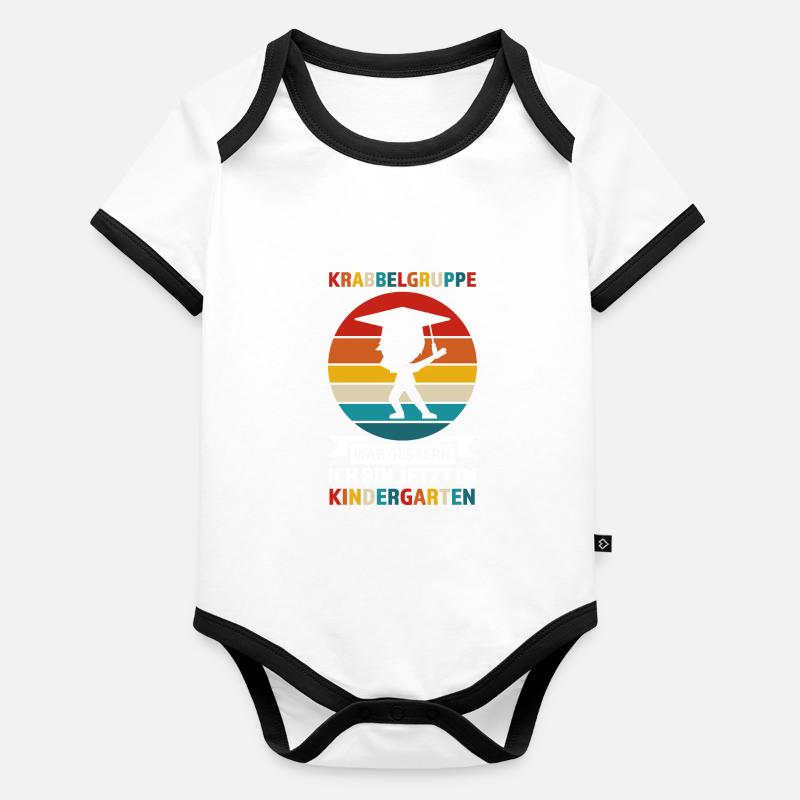 Kindergarten Anfang Kindergartenanfänger Geschenk Baby Bio-Kurzarm-Kontrastbody