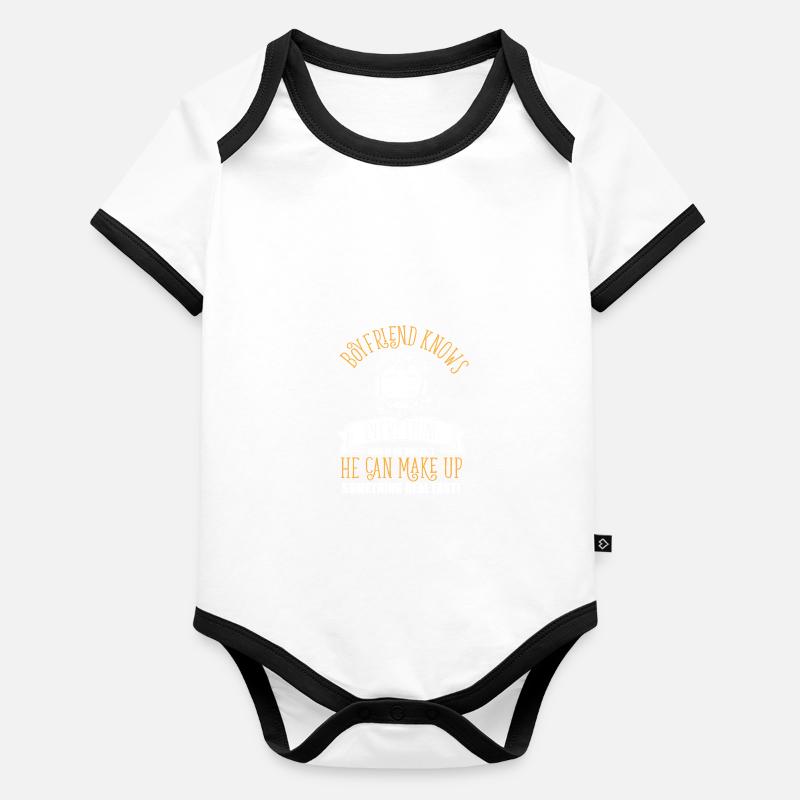 Trophy Boyfriend Knows Everything Know It All Organic Baby Contrasting Bodysuit