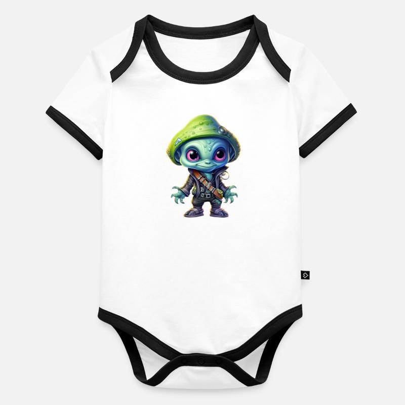 Alien Alien Pirate Organic Baby Contrasting Bodysuit
