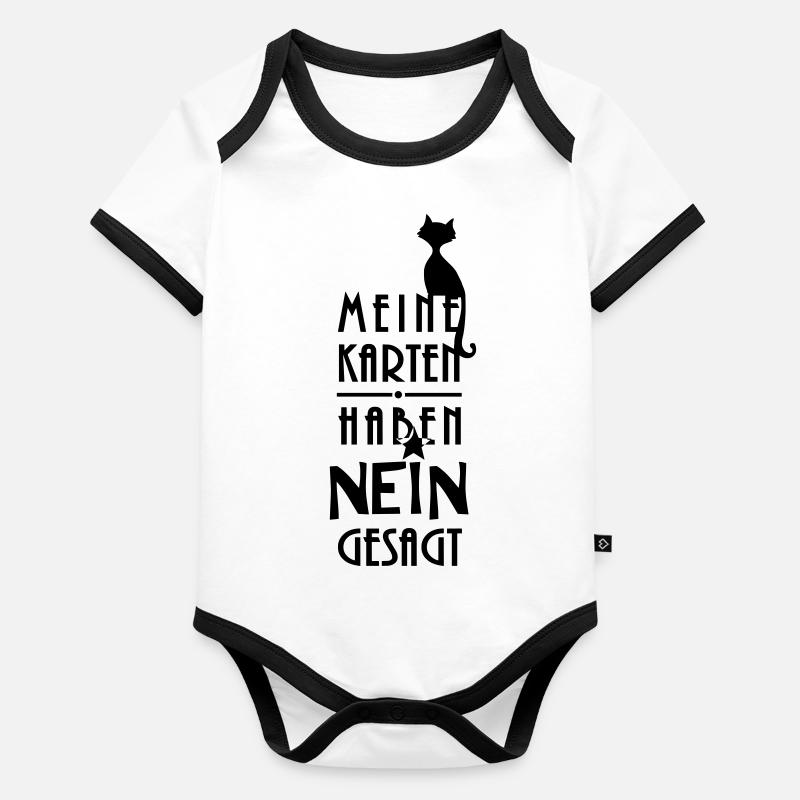Wahrsager Kartenlegerin lustiger Hexen Spruch Nein Baby Bio-Kurzarm-Kontrastbody