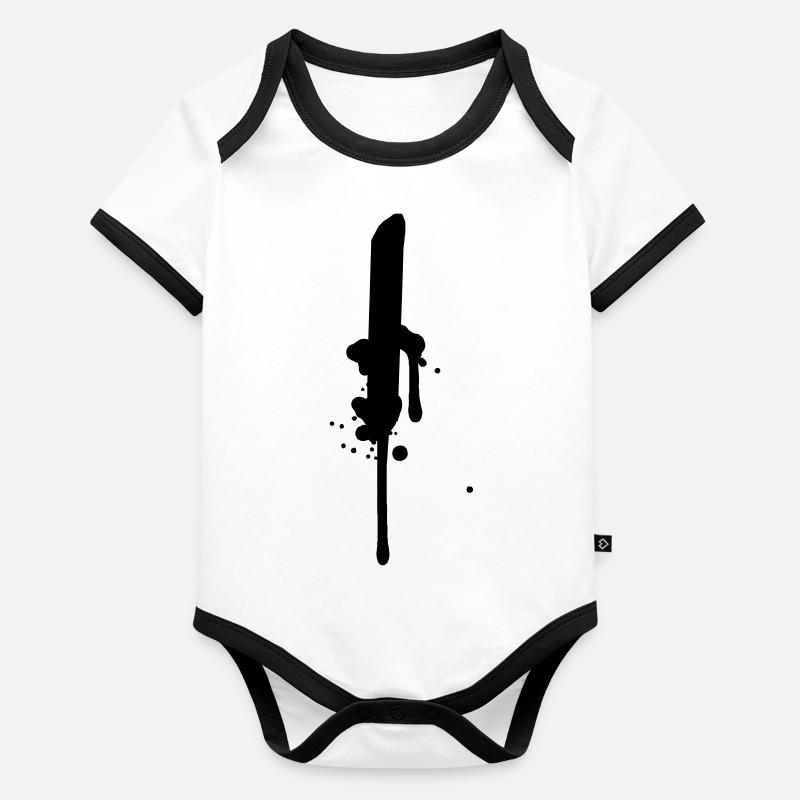 Je course ligne graffiti gouttes Farbklex spray Body Bébé bio contrasté manches courtes