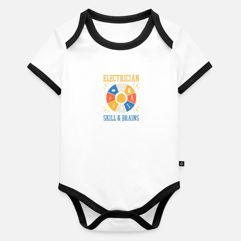 Elektriker Electro Craftsman Engineer Voltage Baby Bio-Kurzarm-Kontrastbody