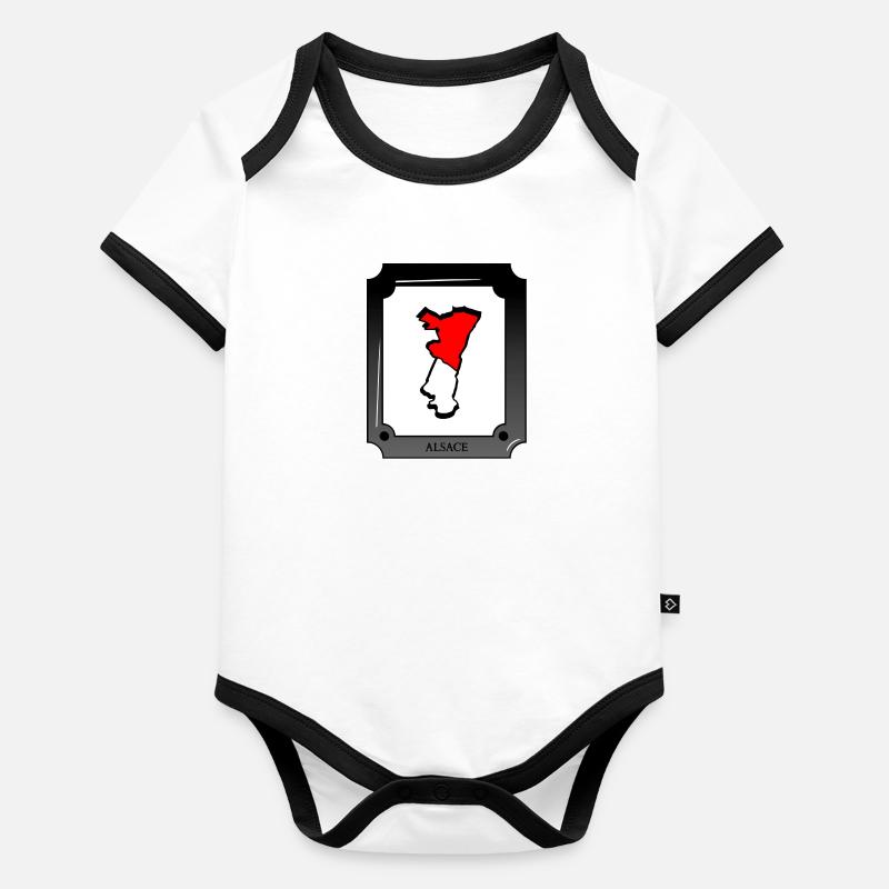Carte Alsace Body Bébé bio contrasté manches courtes