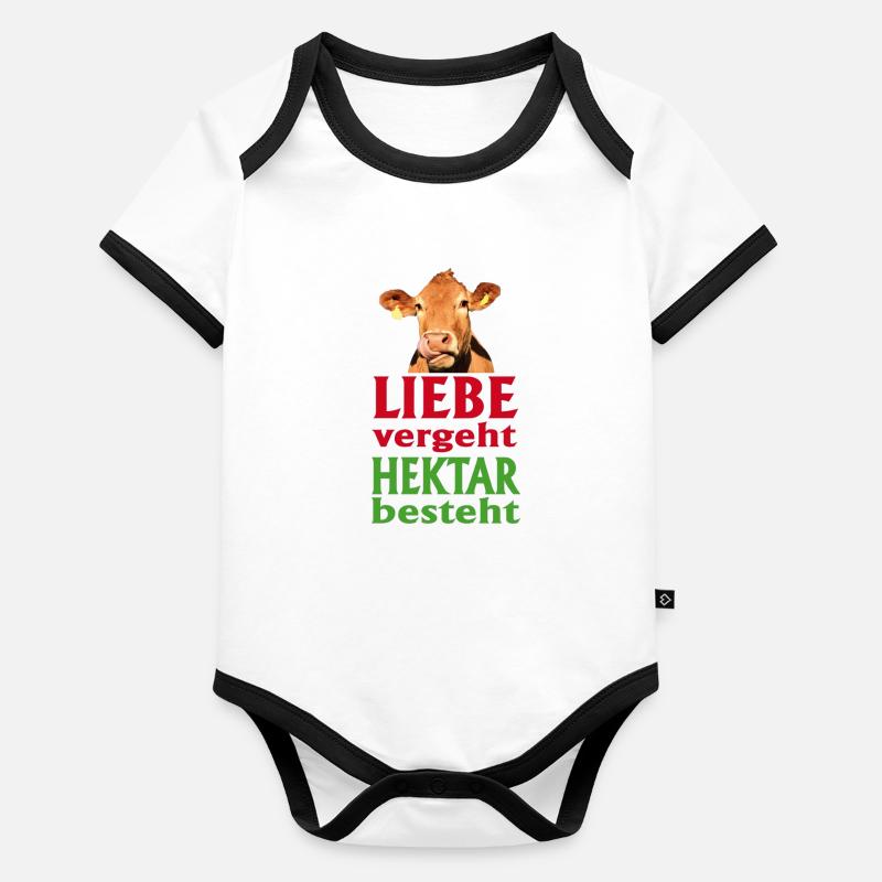 Liebe vergeht - Hektar besteht Baby Bio-Kurzarm-Kontrastbody