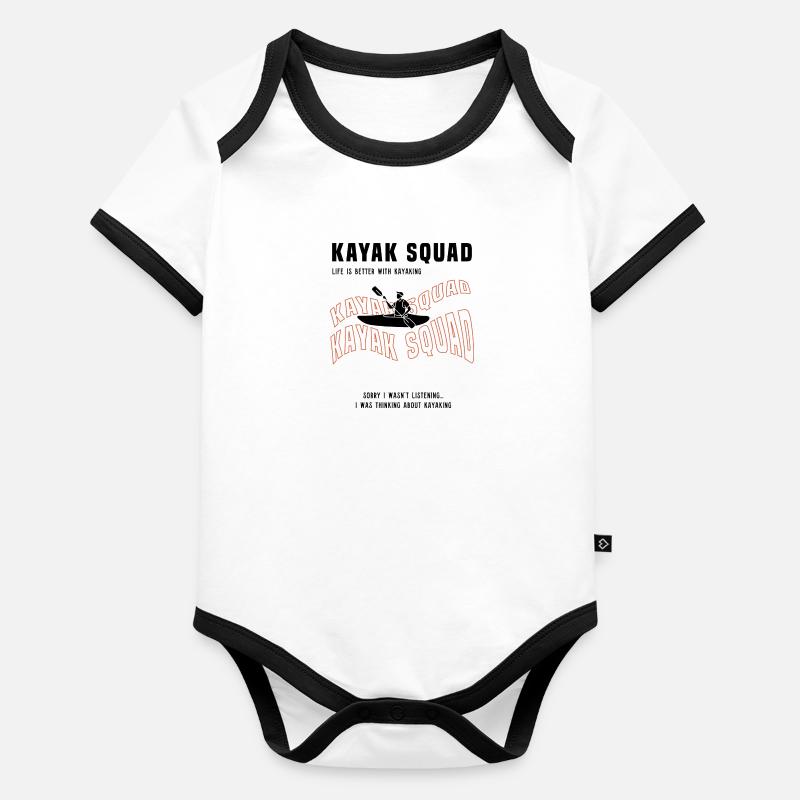 Kayak Squad Canoë-kayak en eau vive Body Bébé bio contrasté manches courtes
