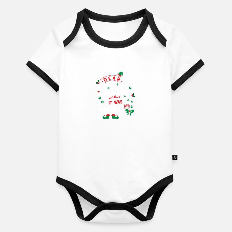Hund Weihnachten Hunderasse Harrier Baby Bio-Kurzarm-Kontrastbody
