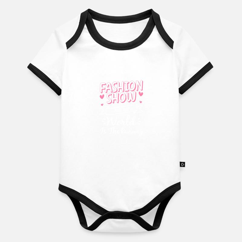Mode Mode Mode Défilé de mode Queen Body Bébé bio contrasté manches courtes