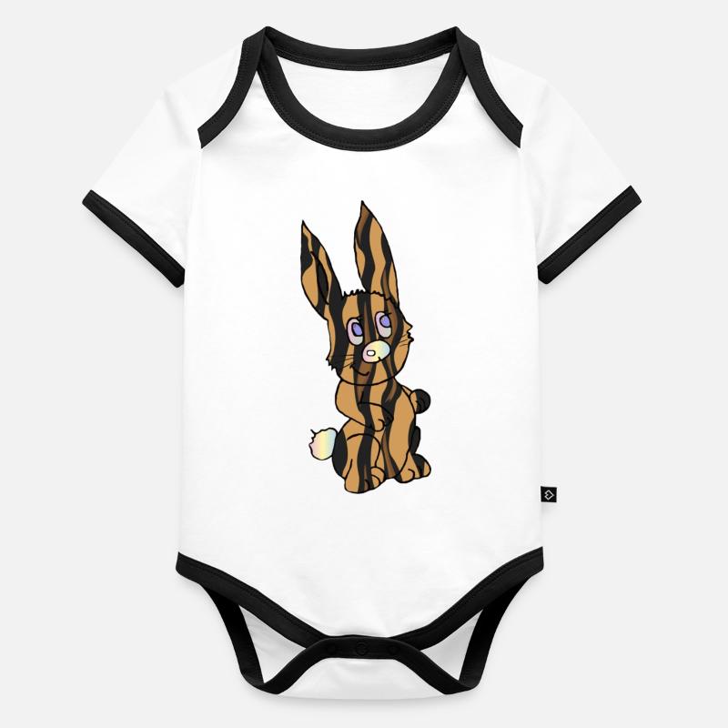 Horst Hase Body Bébé bio contrasté manches courtes
