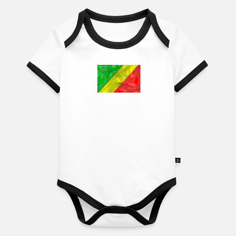 Congo Collection 'by nikkkooo Baby Bio-Kurzarm-Kontrastbody