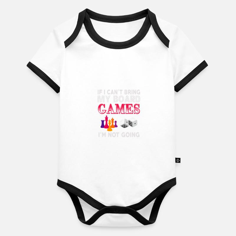 Without my games, without me! Organic Baby Contrasting Bodysuit