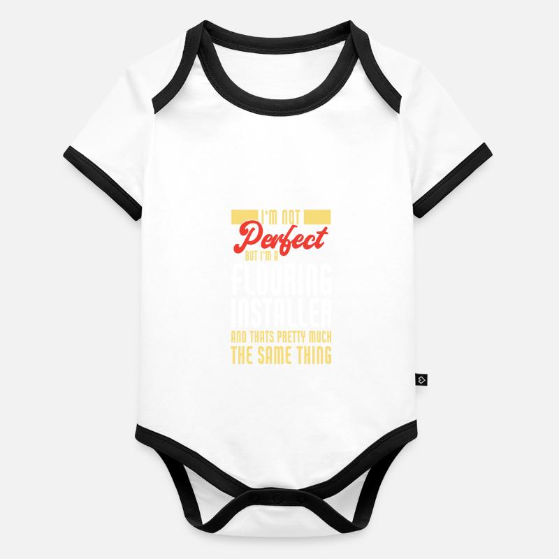 Perfect Flooring Installer Funny Flooring Baby Bio-Kurzarm-Kontrastbody