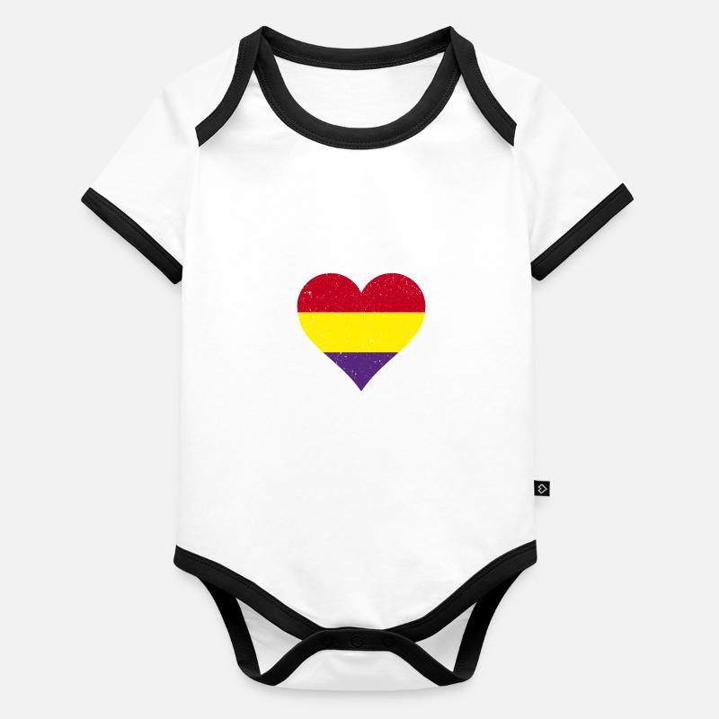 Republican heart Organic Baby Contrasting Bodysuit