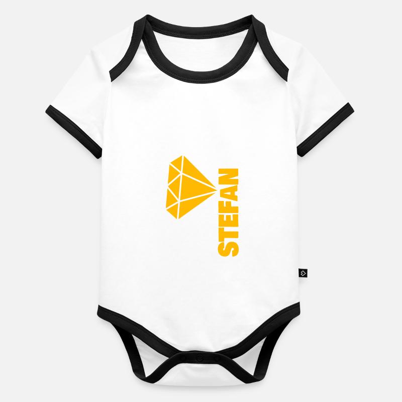 Cadeau pour Stefan Body Bébé bio contrasté manches courtes
