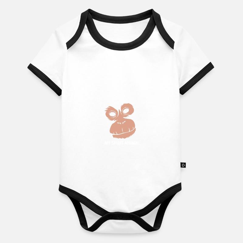 Orang Utan Baby Bio-Kurzarm-Kontrastbody