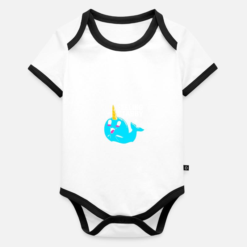 Narwhal Organic Baby Contrasting Bodysuit