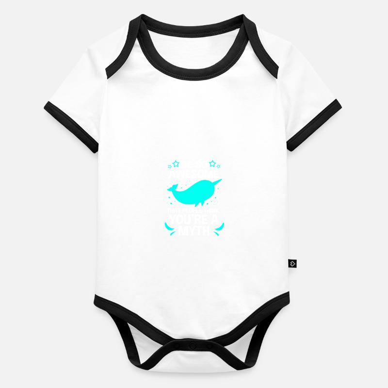 Narval Body Bébé bio contrasté manches courtes