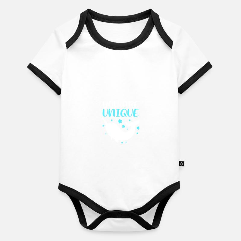 Narwhal Organic Baby Contrasting Bodysuit