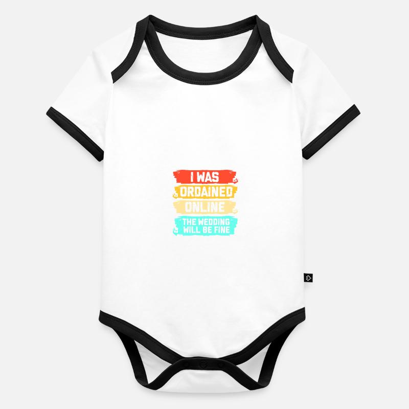 Pfarrer Baby Bio-Kurzarm-Kontrastbody