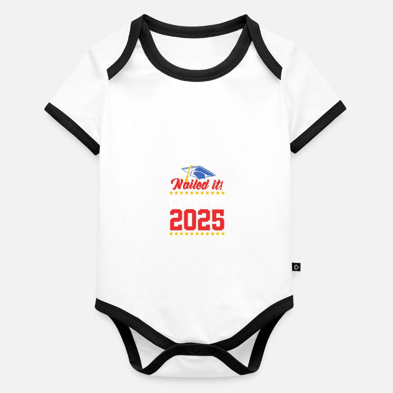 Classe de 2025 Abitur Abiturient Abitur 2025 Body Bébé bio contrasté manches courtes