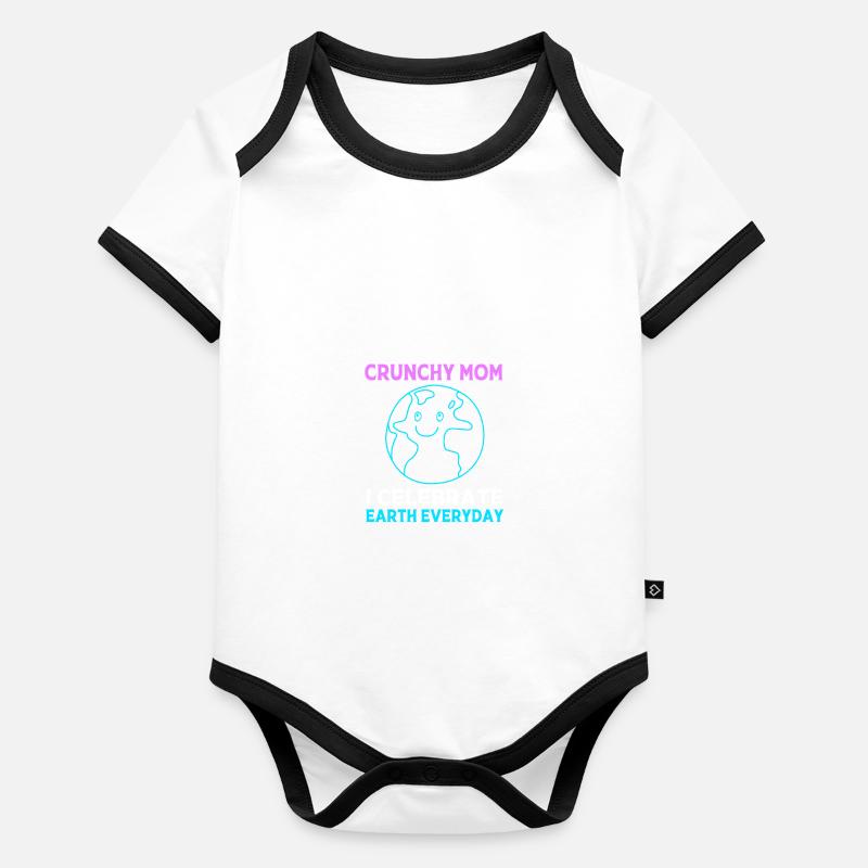 Maman croquante Body Bébé bio contrasté manches courtes