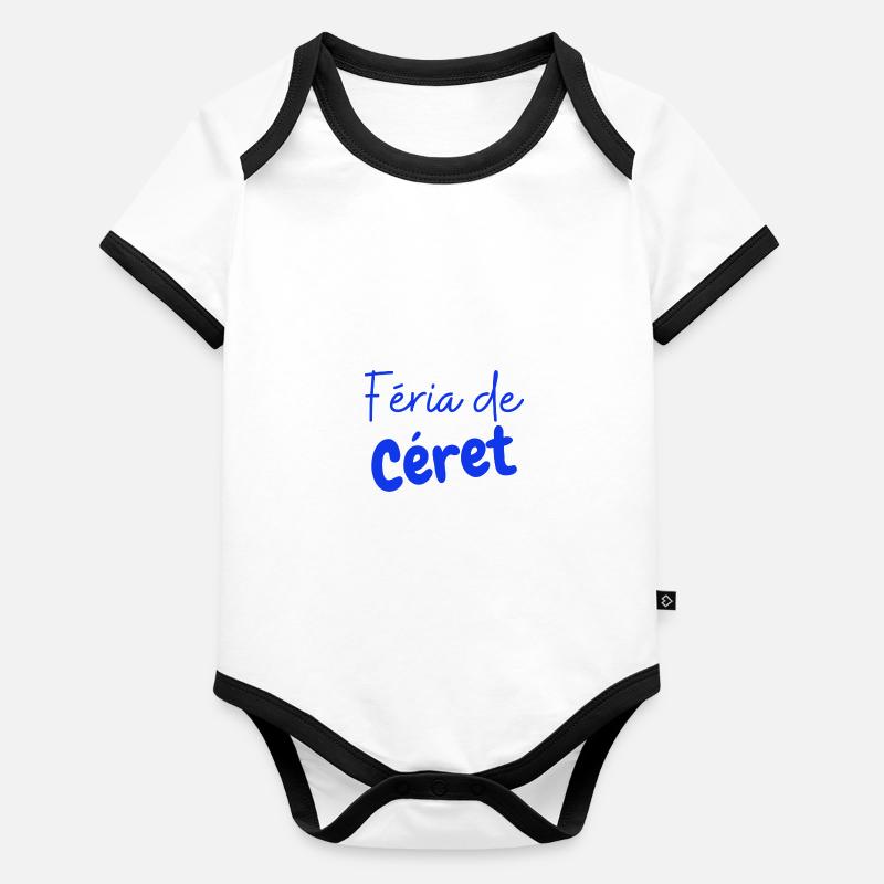 Féria de Céret Body Bébé bio contrasté manches courtes