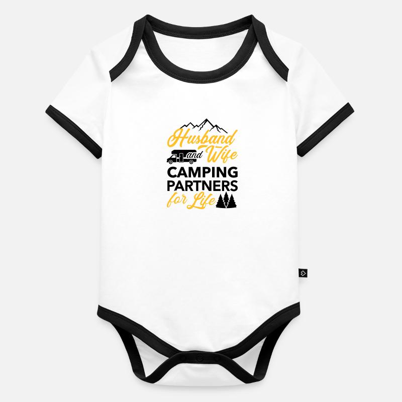 Campeur Body Bébé bio contrasté manches courtes