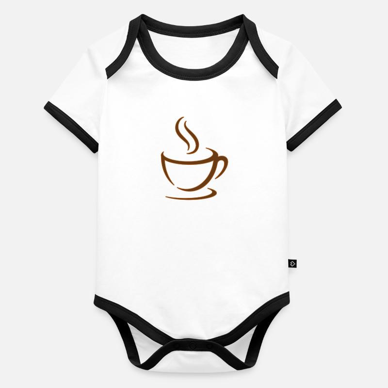 COFFEE CUP Baby Bio-Kurzarm-Kontrastbody