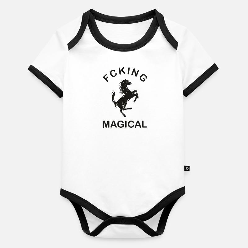 Fcking Magical Body Bébé bio contrasté manches courtes