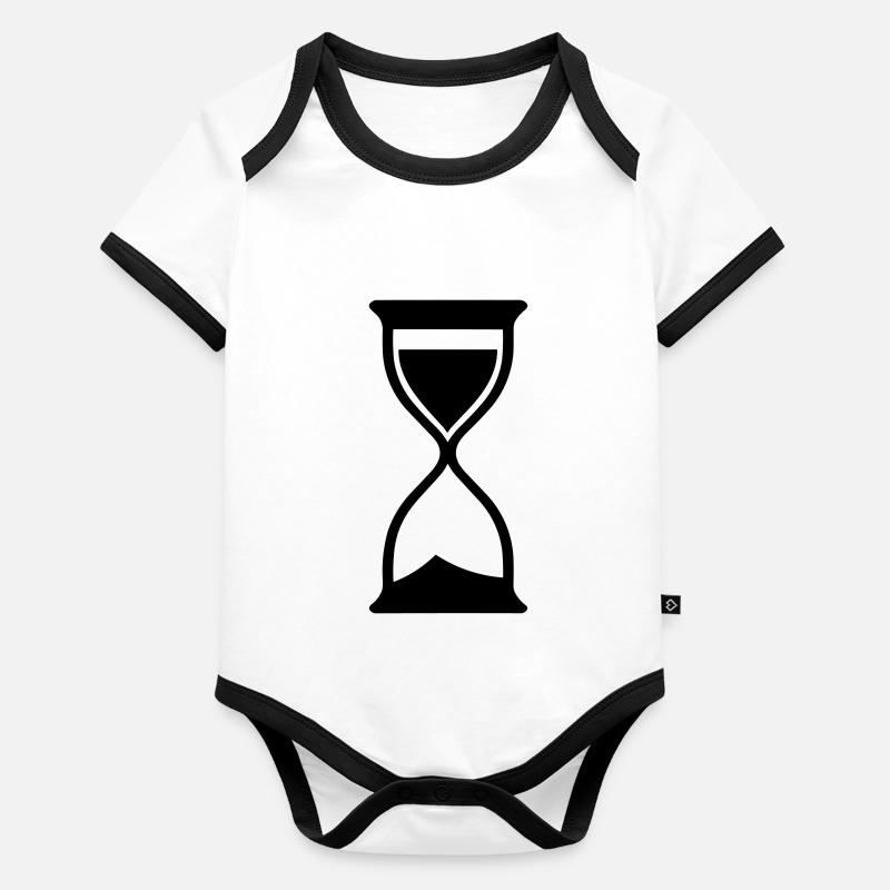 Stundenglas Baby Bio-Kurzarm-Kontrastbody
