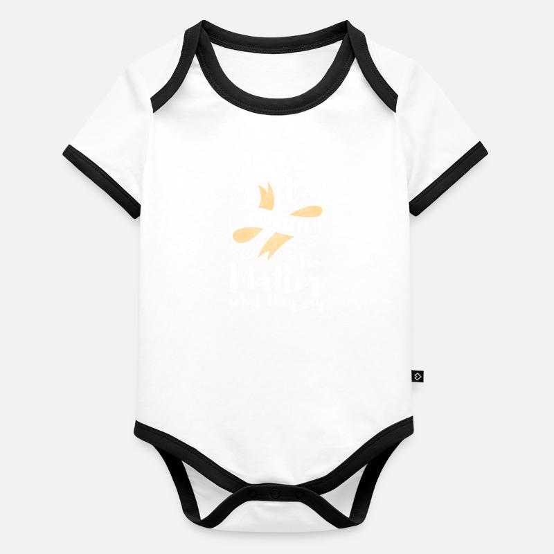Spécial unique Body Bébé bio contrasté manches courtes