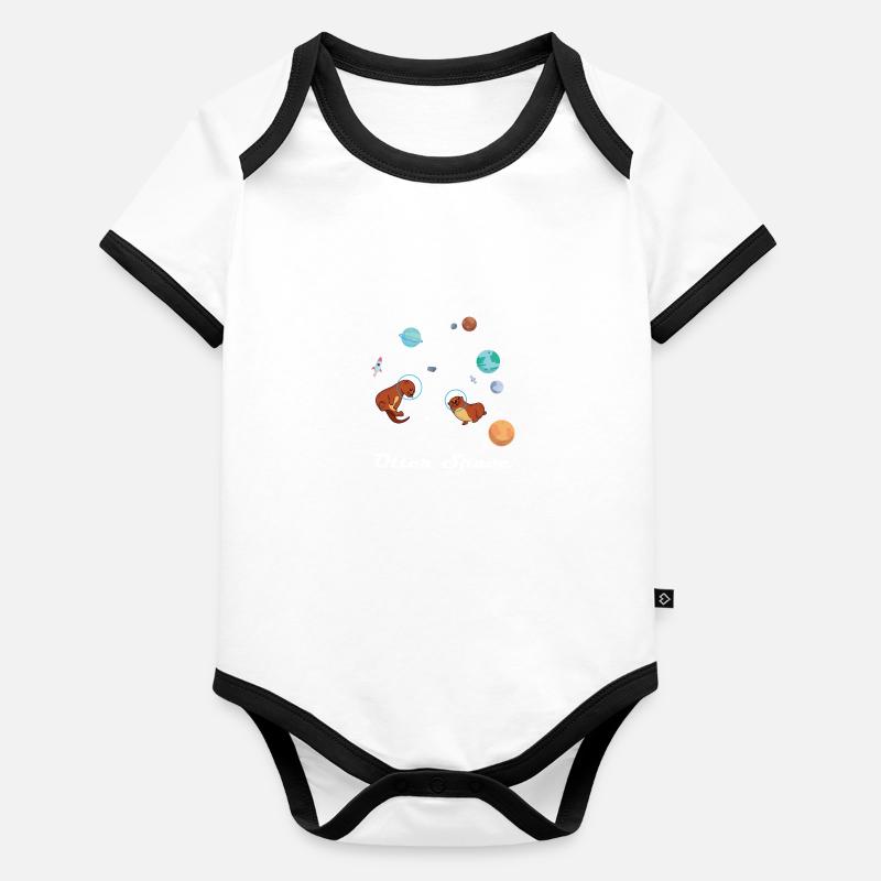 Chemise Otter Space pour les explorateurs de l’espace Body Bébé bio contrasté manches courtes