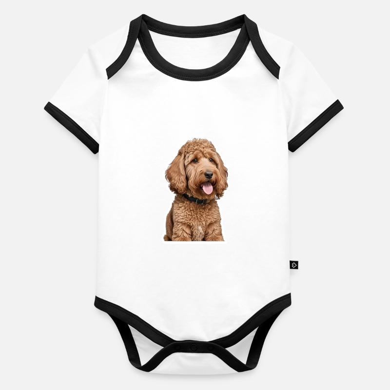 Pudel Baby Bio-Kurzarm-Kontrastbody