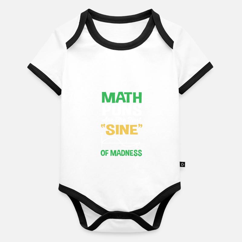 Mathématiques Body Bébé bio contrasté manches courtes