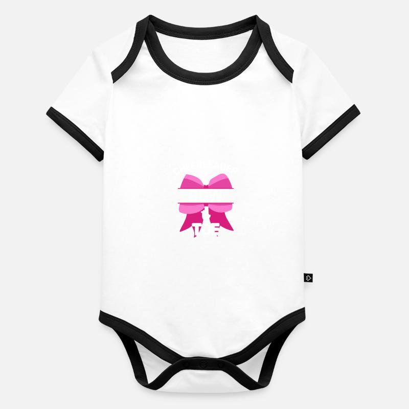 Cheerleader From Bow To Toe Cheerleading Cheerdanc Baby Bio-Kurzarm-Kontrastbody
