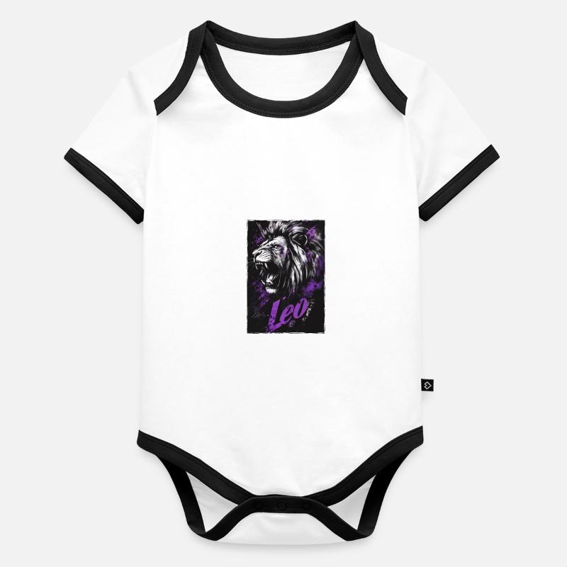 Löwe Leo Body Bébé bio contrasté manches courtes