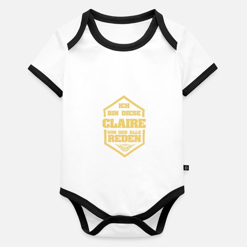 Rufname Claire Baby Bio-Kurzarm-Kontrastbody