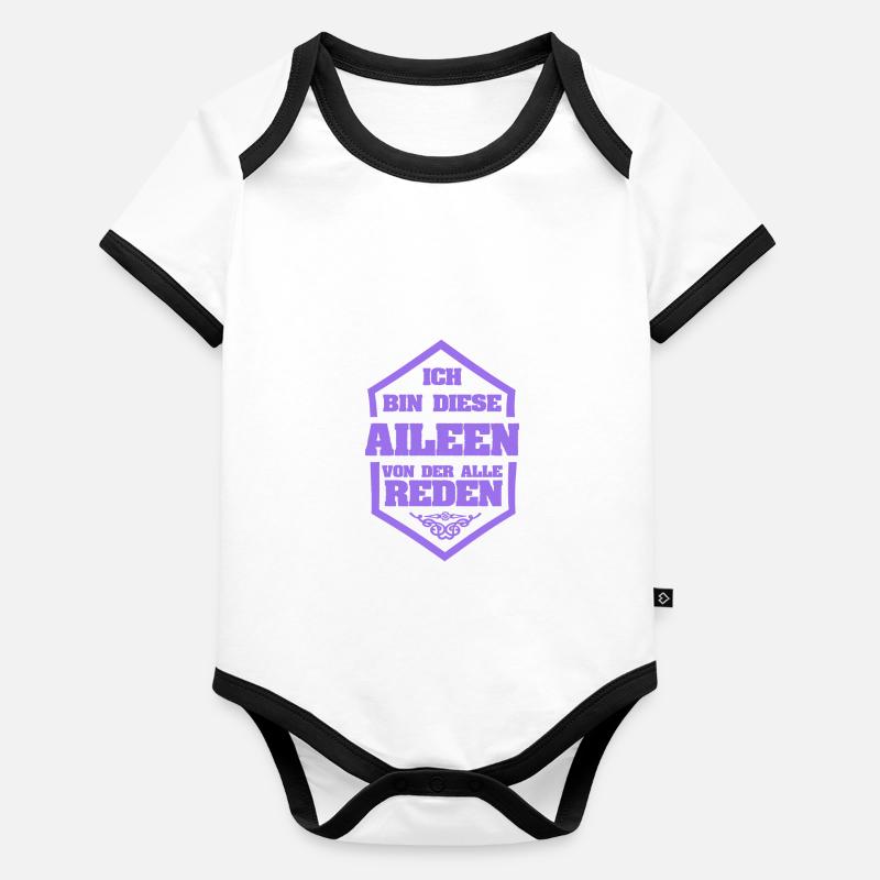 Rufname Aileen Baby Bio-Kurzarm-Kontrastbody