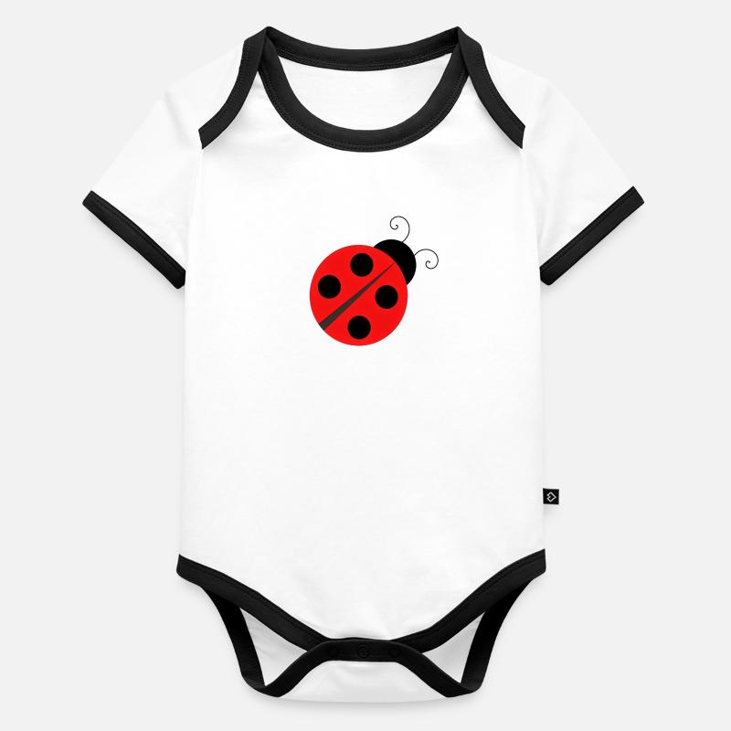 Coccinelle Ladybird Ladybug Body Bébé bio contrasté manches courtes