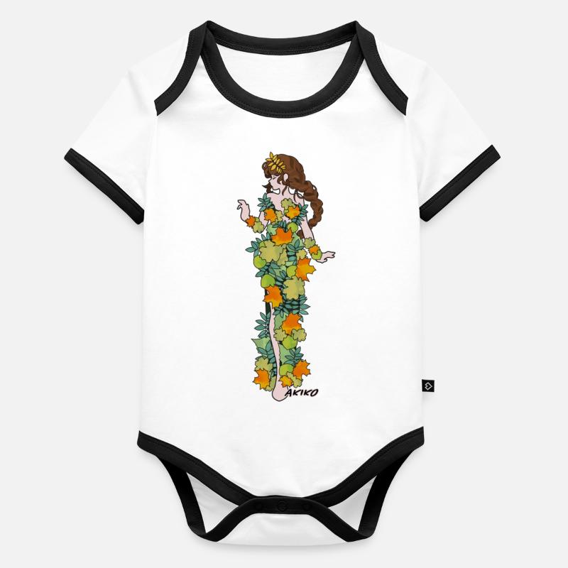 Herbstkind Baby Bio-Kurzarm-Kontrastbody