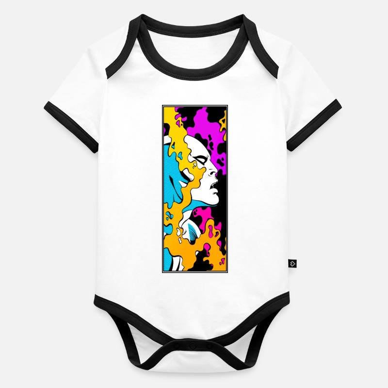 Surfer Organic Baby Contrasting Bodysuit