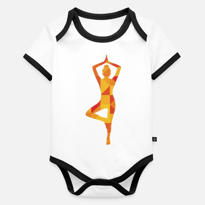 Yoga Baby Bio-Kurzarm-Kontrastbody