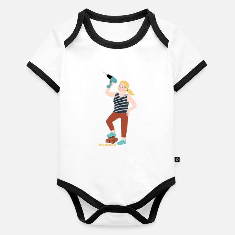 Nicole Michael DIY Geschenke und Merchandise Baby Bio-Kurzarm-Kontrastbody