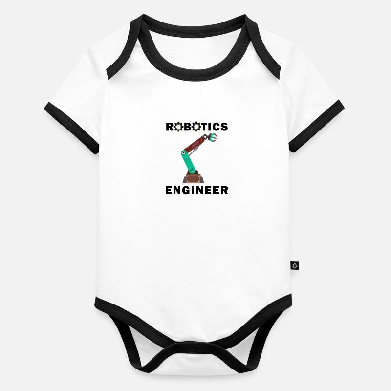 Robotic Engineer Mechanic Hobby Robot Organic Baby Contrasting Bodysuit
