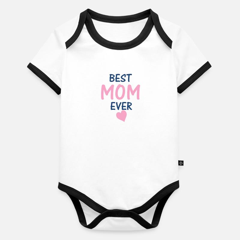 Die beste Mutter aller Zeiten Baby Bio-Kurzarm-Kontrastbody